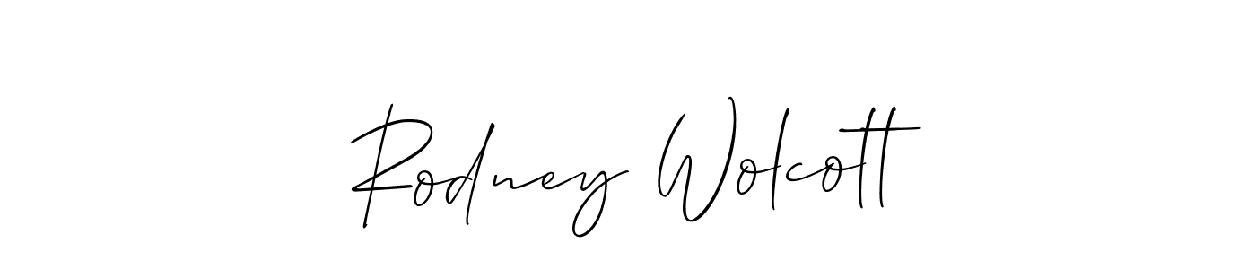 Design your own signature with our free online signature maker. With this signature software, you can create a handwritten (Allison_Script) signature for name Rodney Wolcott. Rodney Wolcott signature style 2 images and pictures png