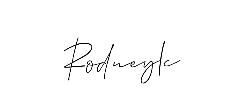 How to make Rodneylc signature? Allison_Script is a professional autograph style. Create handwritten signature for Rodneylc name. Rodneylc signature style 2 images and pictures png