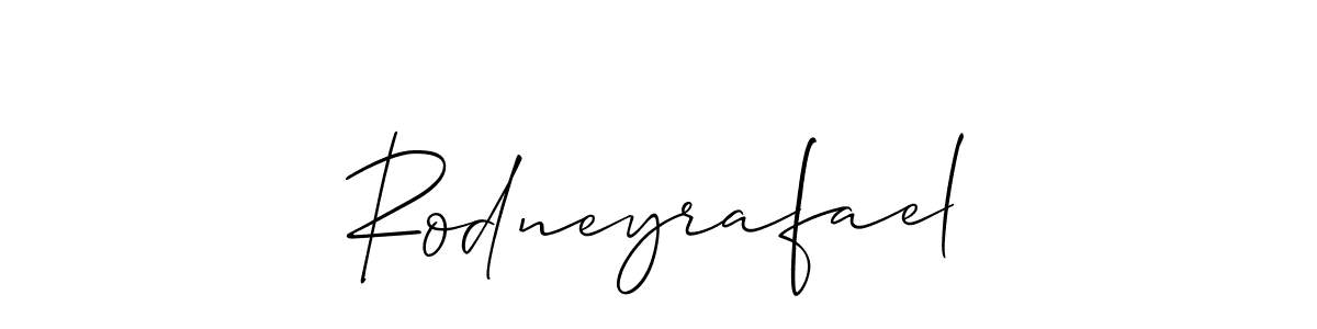How to make Rodneyrafael name signature. Use Allison_Script style for creating short signs online. This is the latest handwritten sign. Rodneyrafael signature style 2 images and pictures png