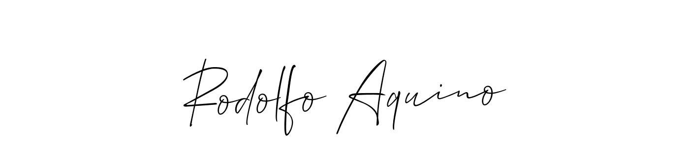 This is the best signature style for the Rodolfo Aquino name. Also you like these signature font (Allison_Script). Mix name signature. Rodolfo Aquino signature style 2 images and pictures png