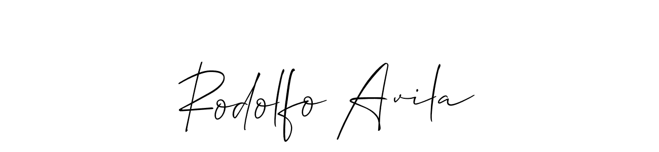 It looks lik you need a new signature style for name Rodolfo Avila. Design unique handwritten (Allison_Script) signature with our free signature maker in just a few clicks. Rodolfo Avila signature style 2 images and pictures png