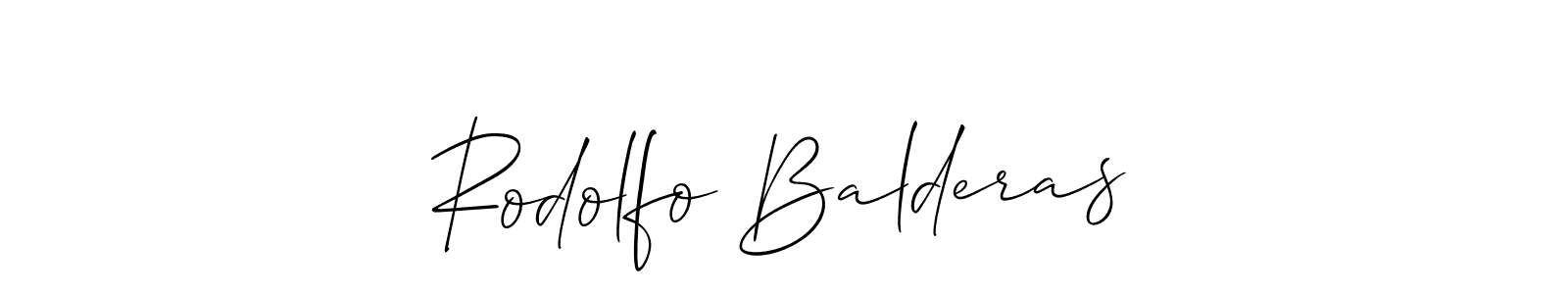 Use a signature maker to create a handwritten signature online. With this signature software, you can design (Allison_Script) your own signature for name Rodolfo Balderas. Rodolfo Balderas signature style 2 images and pictures png