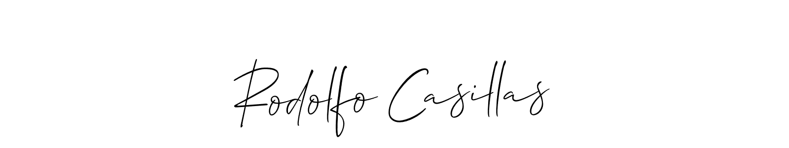 Create a beautiful signature design for name Rodolfo Casillas. With this signature (Allison_Script) fonts, you can make a handwritten signature for free. Rodolfo Casillas signature style 2 images and pictures png