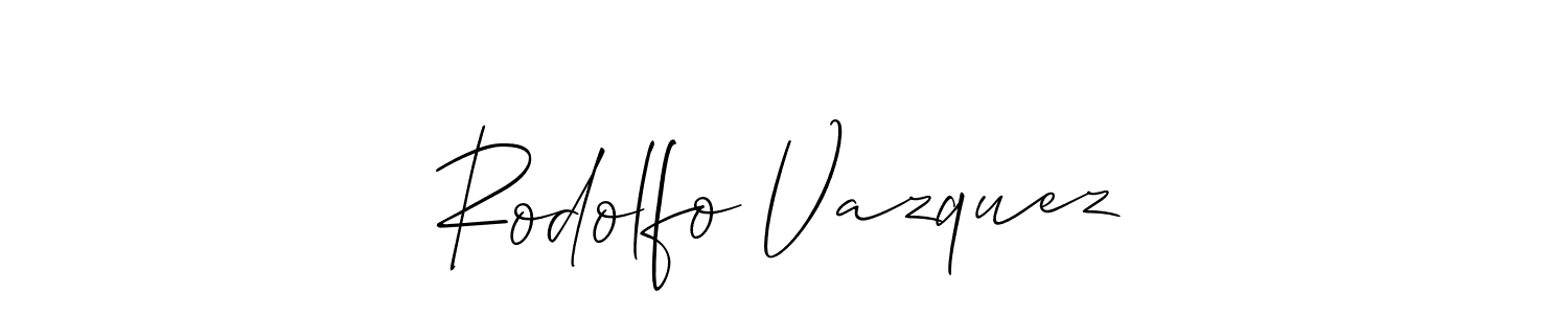 Similarly Allison_Script is the best handwritten signature design. Signature creator online .You can use it as an online autograph creator for name Rodolfo Vazquez. Rodolfo Vazquez signature style 2 images and pictures png