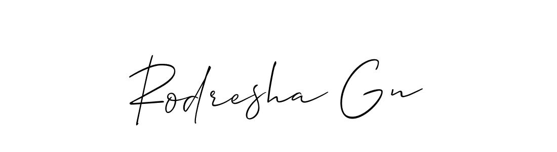 Make a beautiful signature design for name Rodresha Gn. With this signature (Allison_Script) style, you can create a handwritten signature for free. Rodresha Gn signature style 2 images and pictures png