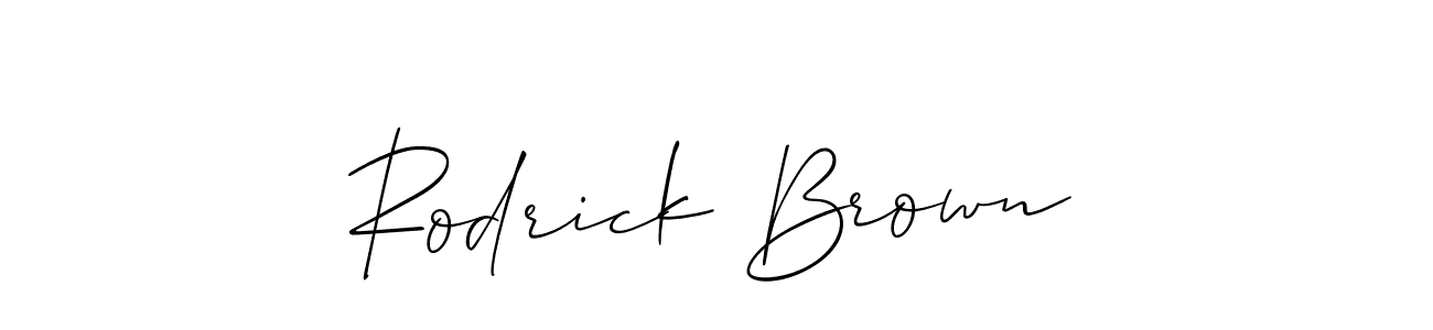 Also we have Rodrick Brown name is the best signature style. Create professional handwritten signature collection using Allison_Script autograph style. Rodrick Brown signature style 2 images and pictures png