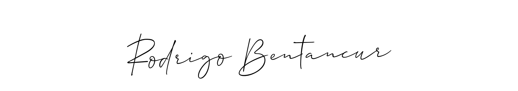 Create a beautiful signature design for name Rodrigo Bentancur. With this signature (Allison_Script) fonts, you can make a handwritten signature for free. Rodrigo Bentancur signature style 2 images and pictures png