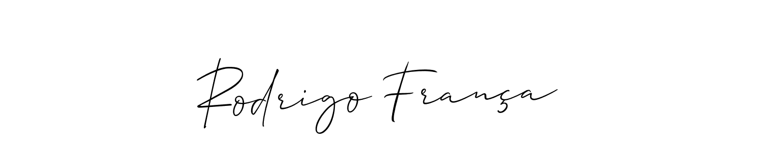 You can use this online signature creator to create a handwritten signature for the name Rodrigo França. This is the best online autograph maker. Rodrigo França signature style 2 images and pictures png