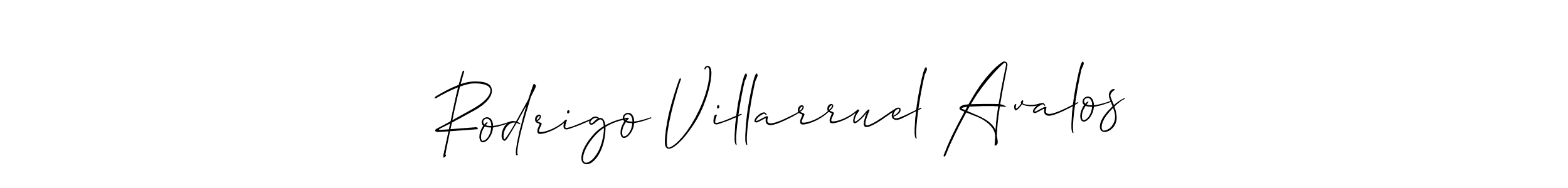 The best way (Allison_Script) to make a short signature is to pick only two or three words in your name. The name Rodrigo Villarruel Avalos include a total of six letters. For converting this name. Rodrigo Villarruel Avalos signature style 2 images and pictures png