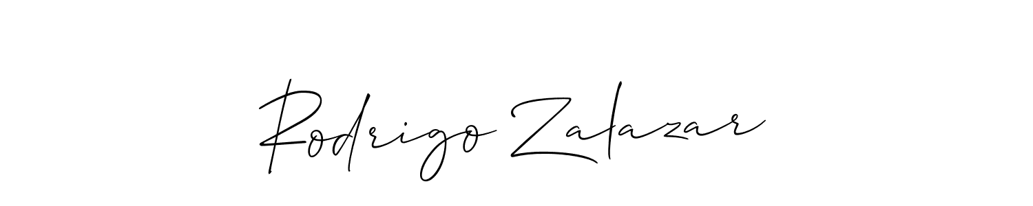 Use a signature maker to create a handwritten signature online. With this signature software, you can design (Allison_Script) your own signature for name Rodrigo Zalazar. Rodrigo Zalazar signature style 2 images and pictures png
