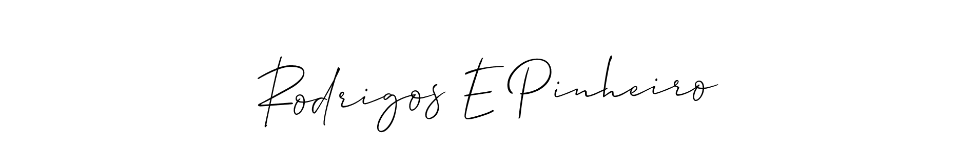 It looks lik you need a new signature style for name Rodrigos E Pinheiro. Design unique handwritten (Allison_Script) signature with our free signature maker in just a few clicks. Rodrigos E Pinheiro signature style 2 images and pictures png