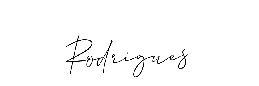 How to make Rodrigues name signature. Use Allison_Script style for creating short signs online. This is the latest handwritten sign. Rodrigues signature style 2 images and pictures png