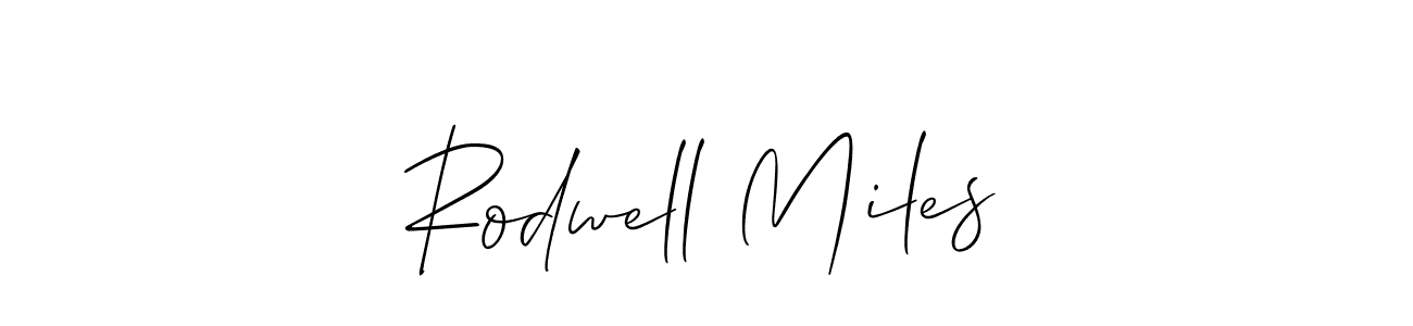 How to make Rodwell Miles signature? Allison_Script is a professional autograph style. Create handwritten signature for Rodwell Miles name. Rodwell Miles signature style 2 images and pictures png