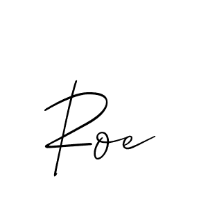 Make a beautiful signature design for name Roe. With this signature (Allison_Script) style, you can create a handwritten signature for free. Roe signature style 2 images and pictures png