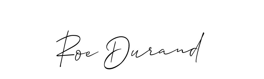 Make a beautiful signature design for name Roe Durand. With this signature (Allison_Script) style, you can create a handwritten signature for free. Roe Durand signature style 2 images and pictures png