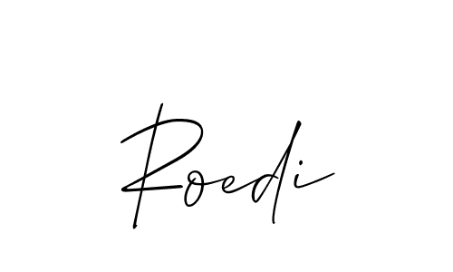 Create a beautiful signature design for name Roedi. With this signature (Allison_Script) fonts, you can make a handwritten signature for free. Roedi signature style 2 images and pictures png