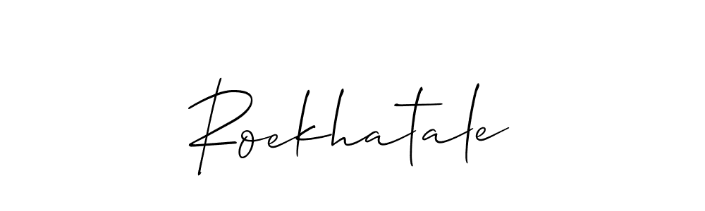 Design your own signature with our free online signature maker. With this signature software, you can create a handwritten (Allison_Script) signature for name Roekhatale. Roekhatale signature style 2 images and pictures png