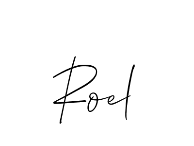 if you are searching for the best signature style for your name Roel. so please give up your signature search. here we have designed multiple signature styles  using Allison_Script. Roel signature style 2 images and pictures png