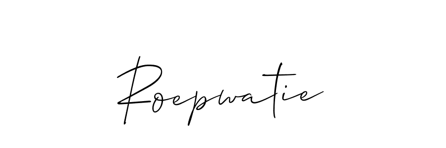 Create a beautiful signature design for name Roepwatie. With this signature (Allison_Script) fonts, you can make a handwritten signature for free. Roepwatie signature style 2 images and pictures png