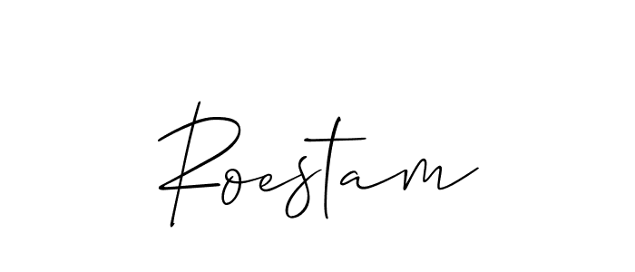 Make a short Roestam signature style. Manage your documents anywhere anytime using Allison_Script. Create and add eSignatures, submit forms, share and send files easily. Roestam signature style 2 images and pictures png