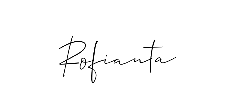 Also we have Rofianta name is the best signature style. Create professional handwritten signature collection using Allison_Script autograph style. Rofianta signature style 2 images and pictures png