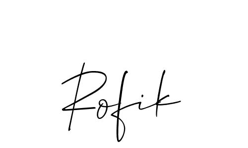 Once you've used our free online signature maker to create your best signature Allison_Script style, it's time to enjoy all of the benefits that Rofik name signing documents. Rofik signature style 2 images and pictures png