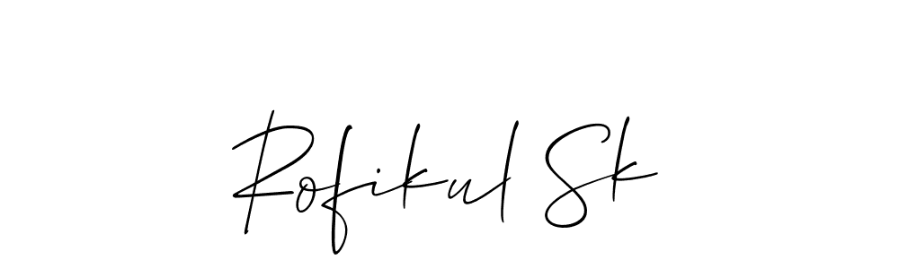 It looks lik you need a new signature style for name Rofikul Sk. Design unique handwritten (Allison_Script) signature with our free signature maker in just a few clicks. Rofikul Sk signature style 2 images and pictures png