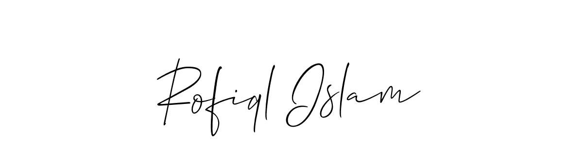 How to make Rofiql Islam signature? Allison_Script is a professional autograph style. Create handwritten signature for Rofiql Islam name. Rofiql Islam signature style 2 images and pictures png