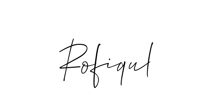 if you are searching for the best signature style for your name Rofiqul. so please give up your signature search. here we have designed multiple signature styles  using Allison_Script. Rofiqul signature style 2 images and pictures png