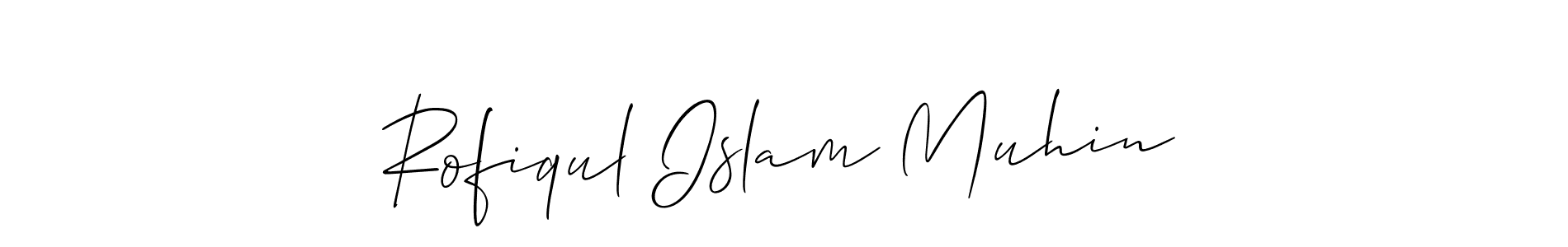 Also You can easily find your signature by using the search form. We will create Rofiqul Islam Muhin name handwritten signature images for you free of cost using Allison_Script sign style. Rofiqul Islam Muhin signature style 2 images and pictures png