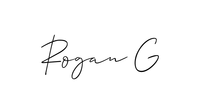 Similarly Allison_Script is the best handwritten signature design. Signature creator online .You can use it as an online autograph creator for name Rogan G. Rogan G signature style 2 images and pictures png