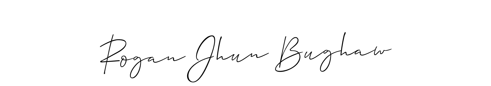 Make a short Rogan Jhun Bughaw signature style. Manage your documents anywhere anytime using Allison_Script. Create and add eSignatures, submit forms, share and send files easily. Rogan Jhun Bughaw signature style 2 images and pictures png