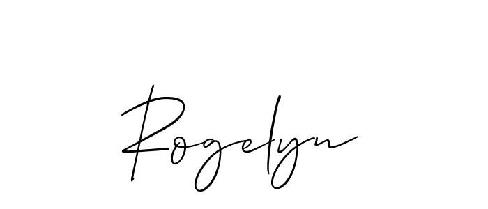 You should practise on your own different ways (Allison_Script) to write your name (Rogelyn) in signature. don't let someone else do it for you. Rogelyn signature style 2 images and pictures png