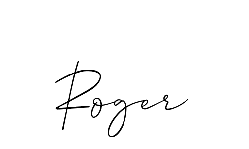 Use a signature maker to create a handwritten signature online. With this signature software, you can design (Allison_Script) your own signature for name Roger. Roger signature style 2 images and pictures png