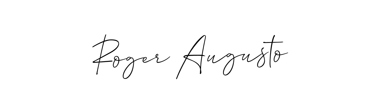 Roger Augusto stylish signature style. Best Handwritten Sign (Allison_Script) for my name. Handwritten Signature Collection Ideas for my name Roger Augusto. Roger Augusto signature style 2 images and pictures png