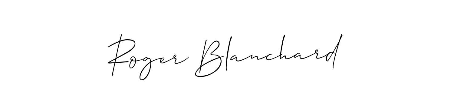 Design your own signature with our free online signature maker. With this signature software, you can create a handwritten (Allison_Script) signature for name Roger Blanchard. Roger Blanchard signature style 2 images and pictures png