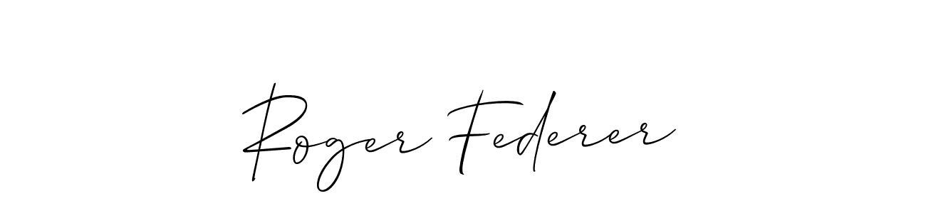 How to make Roger Federer name signature. Use Allison_Script style for creating short signs online. This is the latest handwritten sign. Roger Federer signature style 2 images and pictures png