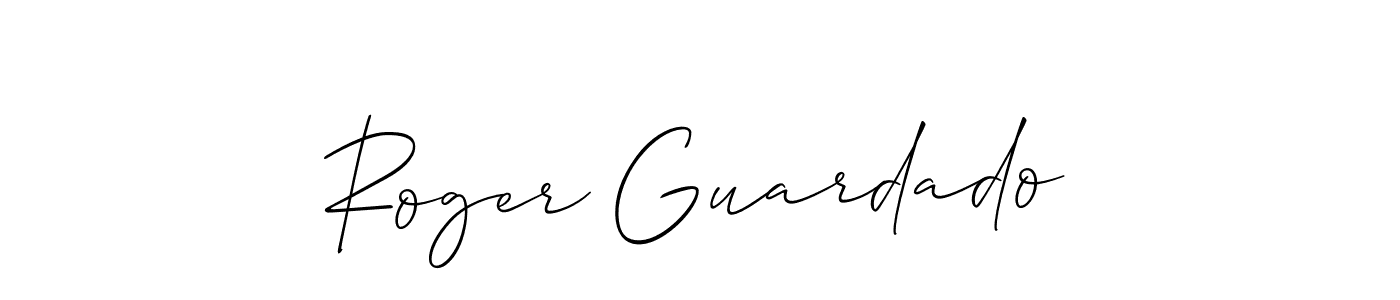 Design your own signature with our free online signature maker. With this signature software, you can create a handwritten (Allison_Script) signature for name Roger Guardado. Roger Guardado signature style 2 images and pictures png