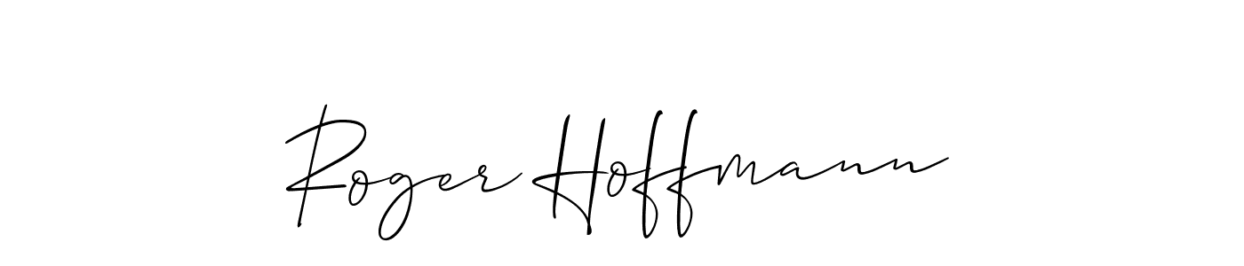 You should practise on your own different ways (Allison_Script) to write your name (Roger Hoffmann) in signature. don't let someone else do it for you. Roger Hoffmann signature style 2 images and pictures png