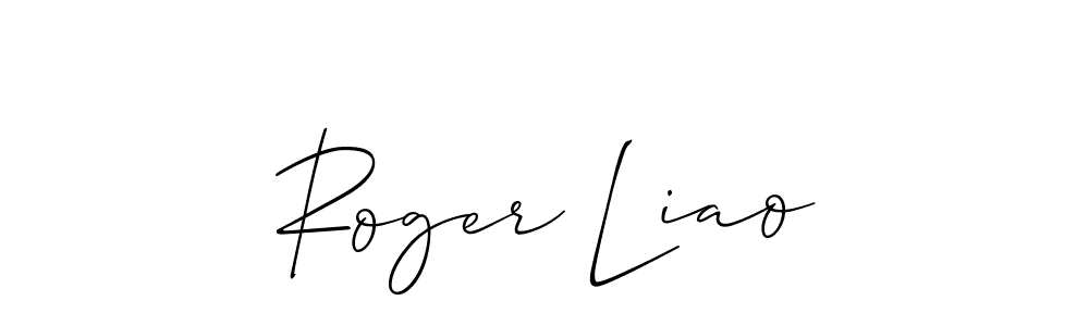 See photos of Roger Liao official signature by Spectra . Check more albums & portfolios. Read reviews & check more about Allison_Script font. Roger Liao signature style 2 images and pictures png