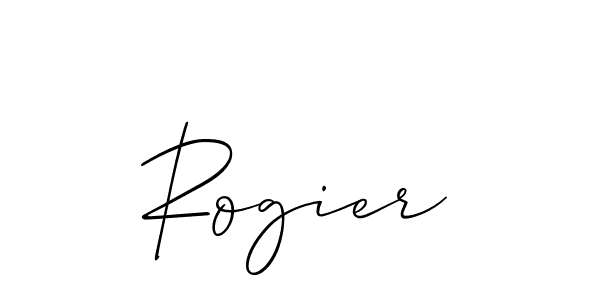 Also we have Rogier name is the best signature style. Create professional handwritten signature collection using Allison_Script autograph style. Rogier signature style 2 images and pictures png