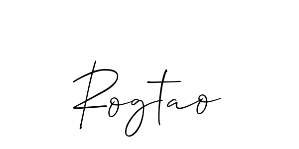 Make a beautiful signature design for name Rogtao. With this signature (Allison_Script) style, you can create a handwritten signature for free. Rogtao signature style 2 images and pictures png