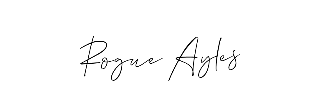 How to make Rogue Ayles name signature. Use Allison_Script style for creating short signs online. This is the latest handwritten sign. Rogue Ayles signature style 2 images and pictures png