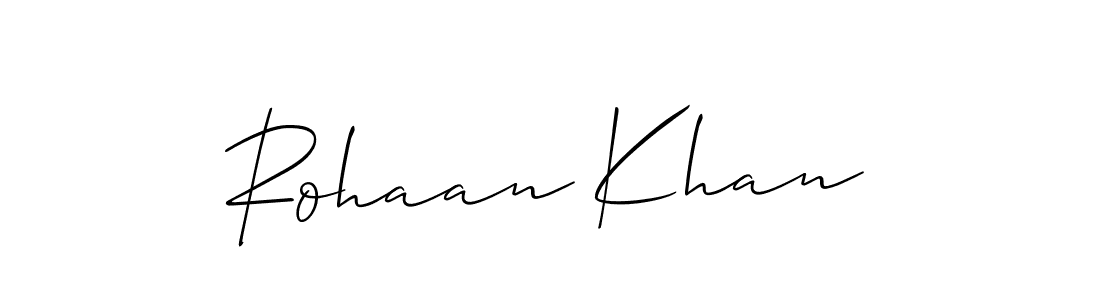 Make a short Rohaan Khan signature style. Manage your documents anywhere anytime using Allison_Script. Create and add eSignatures, submit forms, share and send files easily. Rohaan Khan signature style 2 images and pictures png