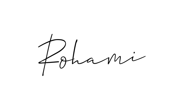 Also You can easily find your signature by using the search form. We will create Rohami name handwritten signature images for you free of cost using Allison_Script sign style. Rohami signature style 2 images and pictures png