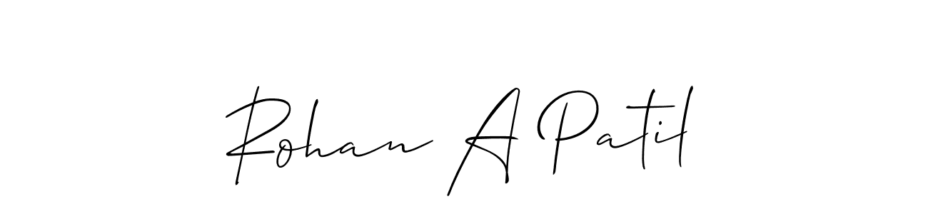 How to make Rohan A Patil signature? Allison_Script is a professional autograph style. Create handwritten signature for Rohan A Patil name. Rohan A Patil signature style 2 images and pictures png