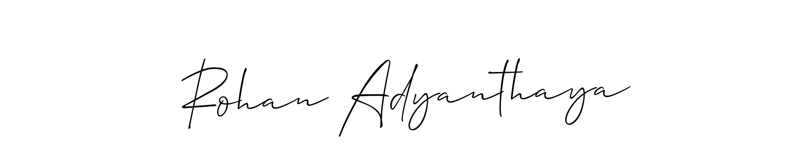 Rohan Adyanthaya stylish signature style. Best Handwritten Sign (Allison_Script) for my name. Handwritten Signature Collection Ideas for my name Rohan Adyanthaya. Rohan Adyanthaya signature style 2 images and pictures png