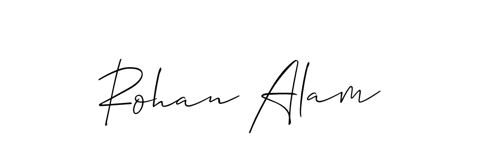 Make a short Rohan Alam signature style. Manage your documents anywhere anytime using Allison_Script. Create and add eSignatures, submit forms, share and send files easily. Rohan Alam signature style 2 images and pictures png