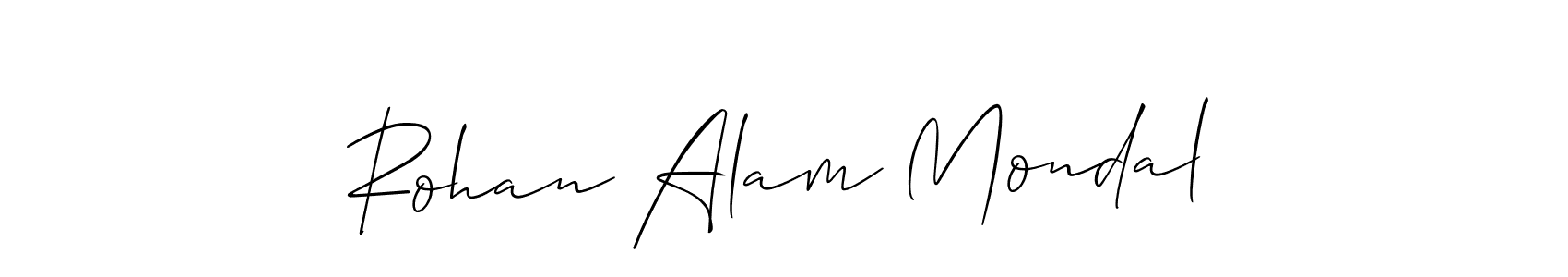 It looks lik you need a new signature style for name Rohan Alam Mondal. Design unique handwritten (Allison_Script) signature with our free signature maker in just a few clicks. Rohan Alam Mondal signature style 2 images and pictures png