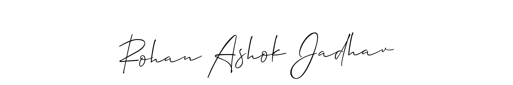 Also we have Rohan Ashok Jadhav name is the best signature style. Create professional handwritten signature collection using Allison_Script autograph style. Rohan Ashok Jadhav signature style 2 images and pictures png